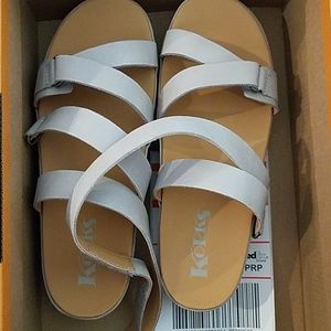 korks teal platform sandal